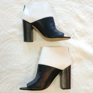 Sam Edelman Open toe booties color block